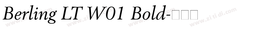 Berling LT W01 Bold字体转换